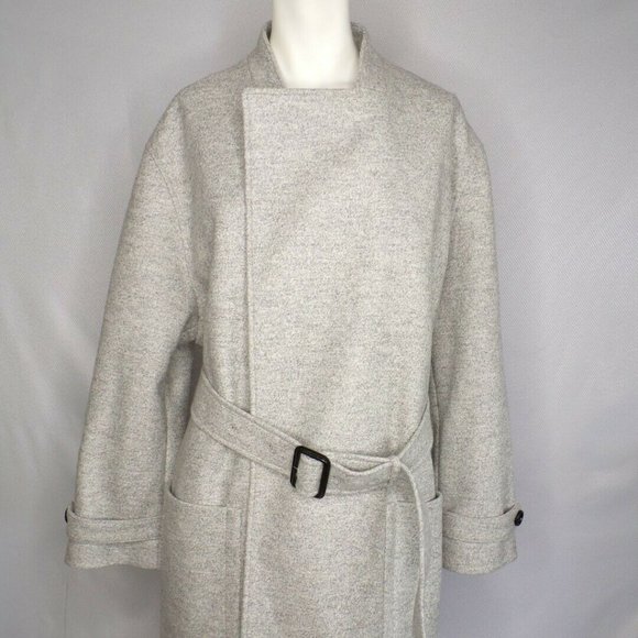 New Burberry Women's Gray Heronsby Coat - Size 8